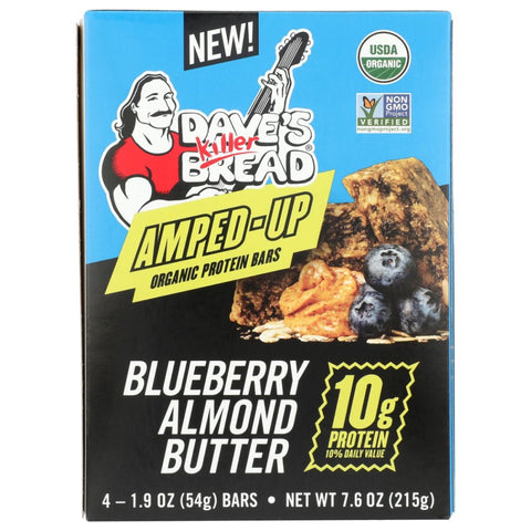 Dave's Killer Bread Amped-Up Blueberry Almond Butter Protein Bars - 7.6 oz | Vegan Black Market