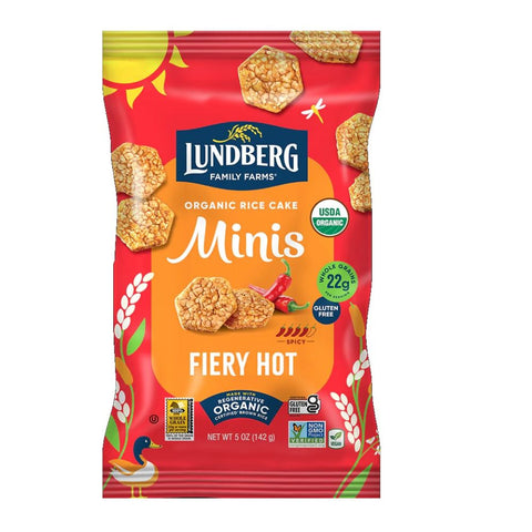 Lundberg Minis Rice Cakes Fiery Hot - 5 oz | Vegan Black Market | Rice Cake Minis