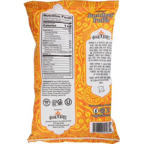 Veggie Rob's Bombay Puffs - 3.5 oz