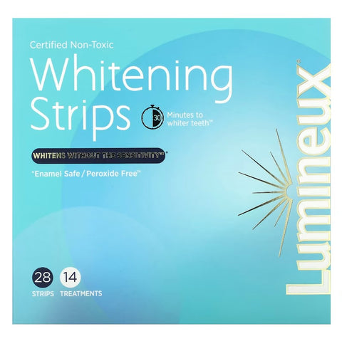 Lumineux Non Toxic Whitening Strips - 28 Strips/14 Treatments | Lumineux Whitening Strips Non Toxic | Vegan Black Market