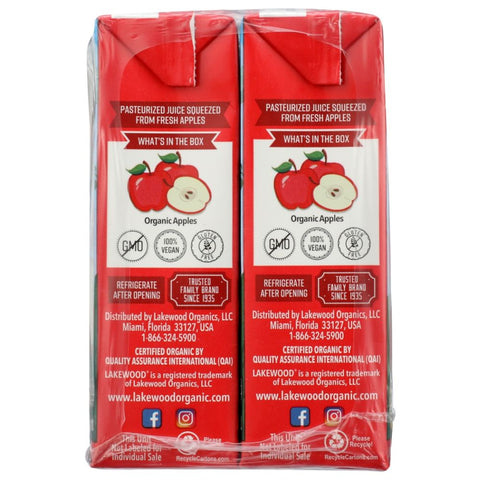 Lakewood Littles Organic Apple Juice Boxes - 8Ct