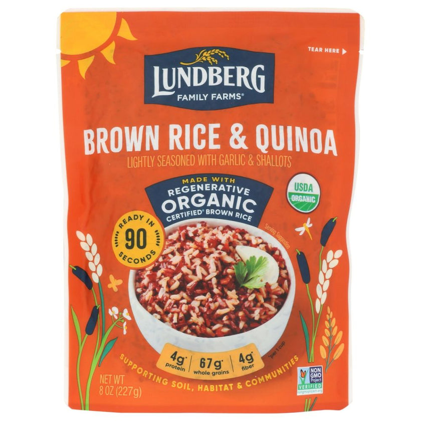 Lundberg Regenerative Organic Brown Rice and Quinoa 8 oz Vegan