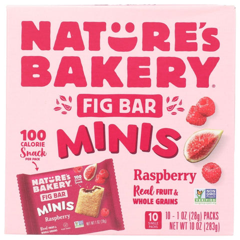 Natures Bakery Fig Bar Minis Raspberry - 10 oz | Vegan Black Market