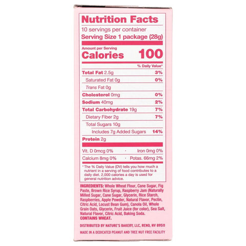 Nature's Bakery Fig Bar Mini's Raspberry - 10 oz