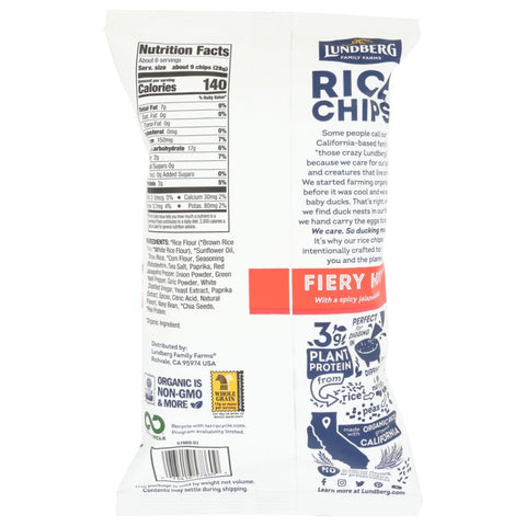 Lundberg Rice Chips Fiery Hot - 5.5 oz