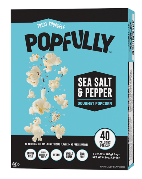 Popfully Sea Salt and Pepper Microwave Popcorn | Popfully Popcorn | Vegan Black Market