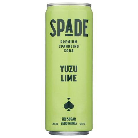 Spade Yuzu Lime Premium Sparkling Soda - 12 fo | Spade Soda | Vegan Black Market