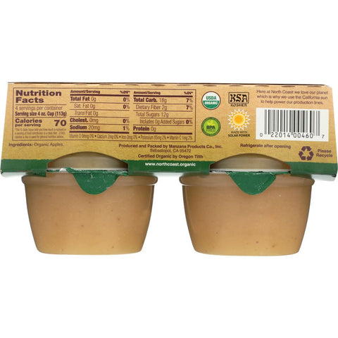 North Coast Organic Applesauce - 4 pk