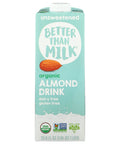 Better Than Milk Organic Almond Unsweetened - 33.8 fl oz | Milk Alternative | Vegan Black Market