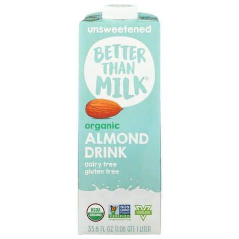 Better Than Milk Organic Almond Unsweetened - 33.8 fl oz | Milk Alternative | Vegan Black Market