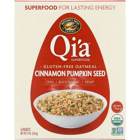 QIA Superfood Cinnamon Pumpkin Seeds Gluten Free Oatmeal - 8 oz | Vegan Black Market