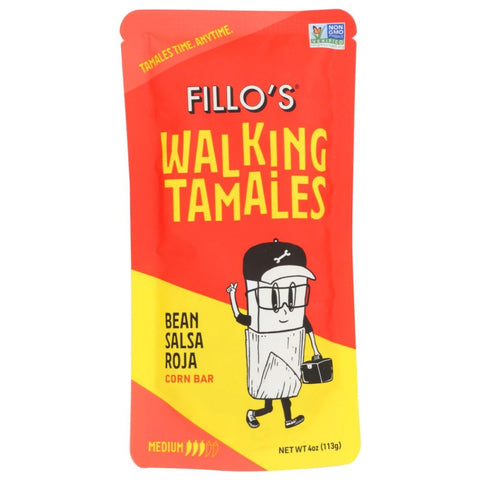 Fillos Walking Tamale Bean Salsa Roja - 4 oz | Fillos Tamales | Vegan Black Market