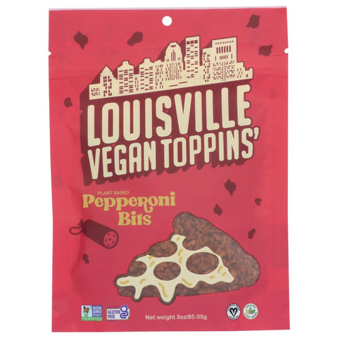 Louisville Jerky Vegan Toppins' Pepperoni Bits - 3 oz | Vegan Black Market