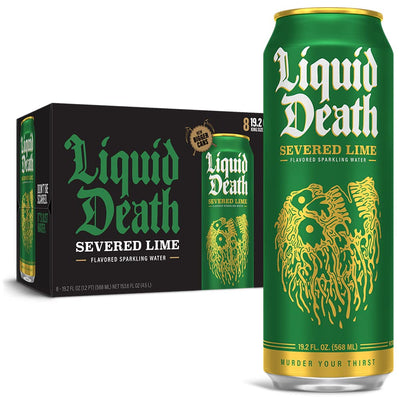 Liquid Death Severed Lime Sparkling Water - 8pk