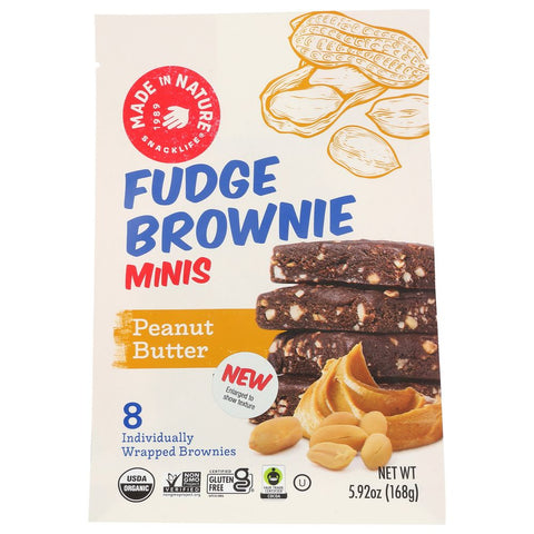 Made In Nature Fudge Brownie Minis Peanut Butter - 5.92 oz