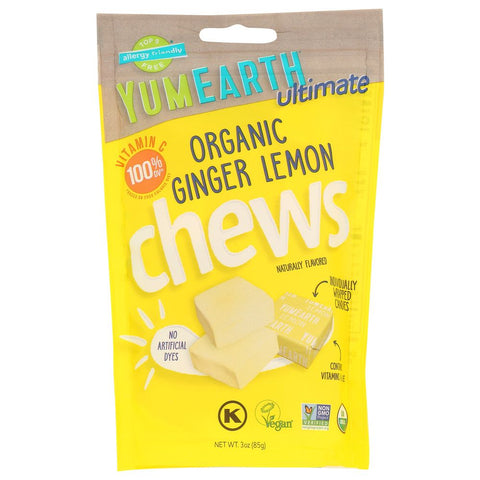 Yumearth Organic Ginger Lemon Chews - 3 oz | Vegan Black Market