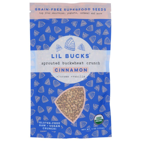 Lil Bucks Sprouted Buckwheat Crunch Cinnamon - 6 oz | Vegan Black Market