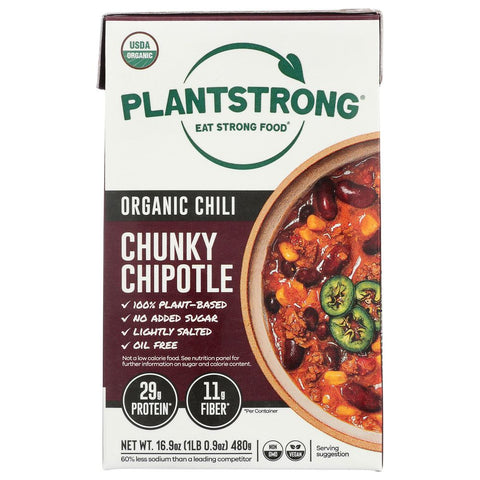 Plantstrong Organic Chunky Chipotle Chili - 16.9 fl oz | Vegan Black Market 