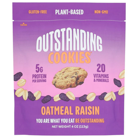 Outstanding Foods Oatmeal Raisin Cookies - 4 oz | Vegan Black Market