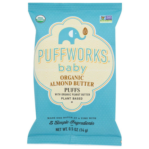 Puffworks Baby Organic Almond Butter Puffs - 0.5 oz | Vegan Black Market
