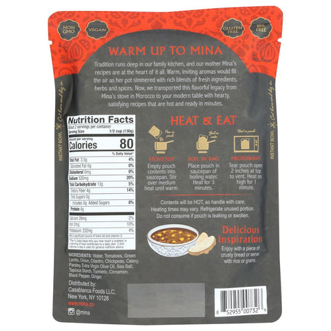 Mina Moroccan Chickpea And Lentil Soup - 10 oz