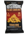 Outstanding Foods Pigout Crunchies Texas Bbq - 3.5 oz | Vegan Pork Rings | Vegan Black Market