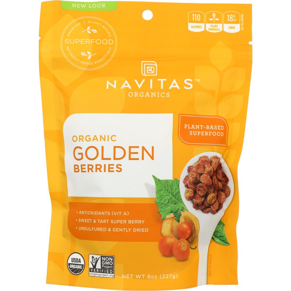 Navitas Organic Golden Berries - 8 oz | Navitas Organics | Vegan Black Market