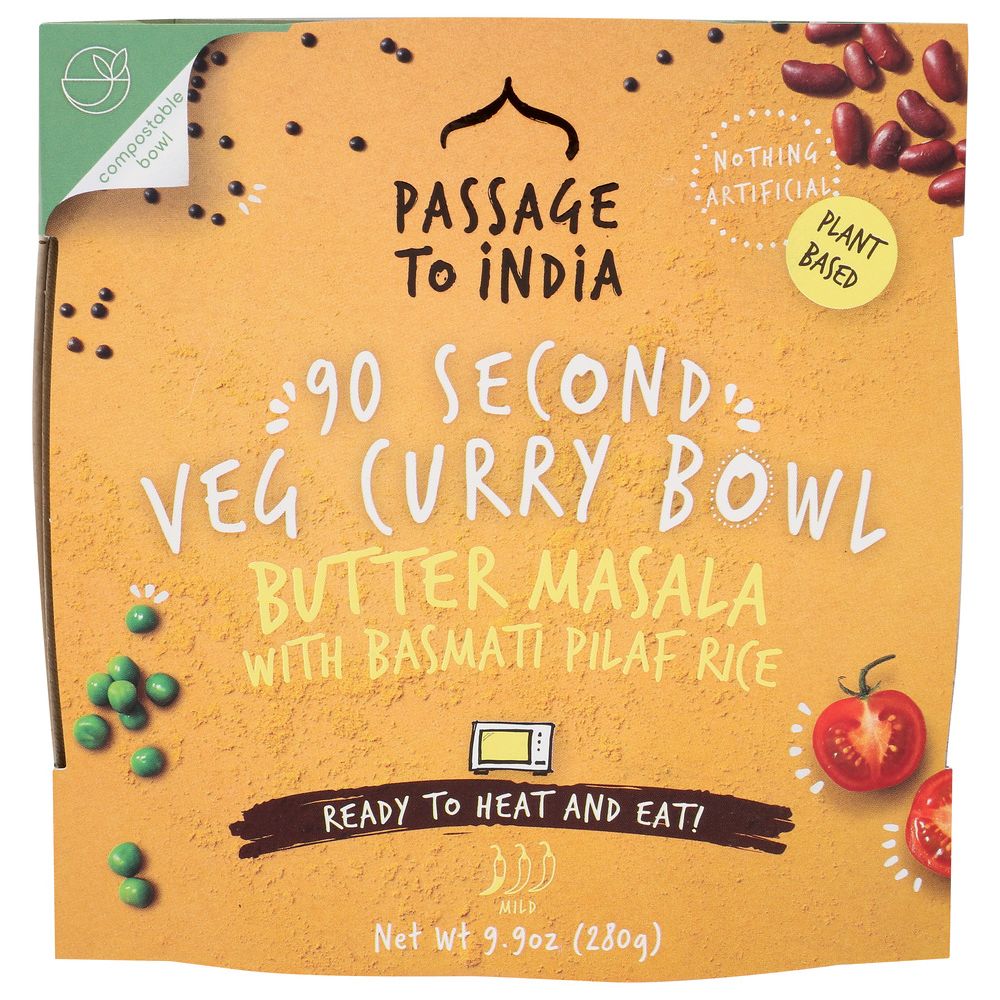 Passage To India Veg Curry Bowl Butter Masala - 9.87 oz | Vegan Black Market