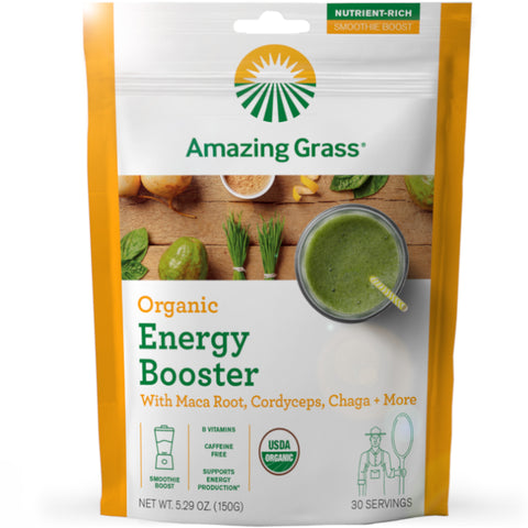 Amazing Grass Organic Energy Booster Powder - 5.29 oz | Vegan Black Market