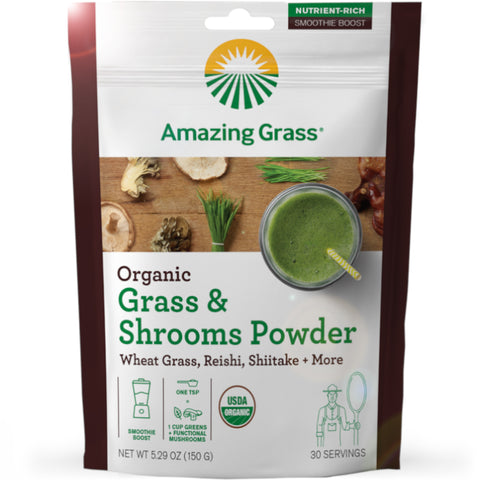 Amazing Grass Organic Grass and Shrooms Powder | Vegan Black Market