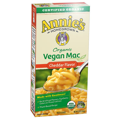 Annies Vegan mac and cheese cheddar