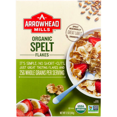 Arrowhead Mills Spelt Flakes | Arrowhead Mills Organic Spelt Flakes | Arrowhead Spelt Flakes Cereal | Vegan Black Market