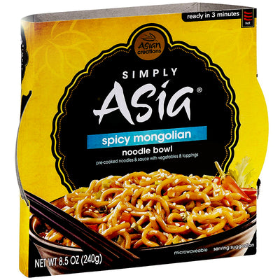 Spicy Mongolian Noodle Bowl | Asian Creations Simply Asia