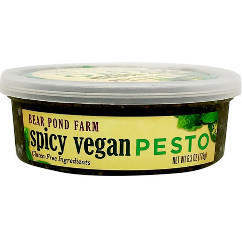 Bear Pond Farm Vegan Spicy Pesto Sauce -  6.3 oz.