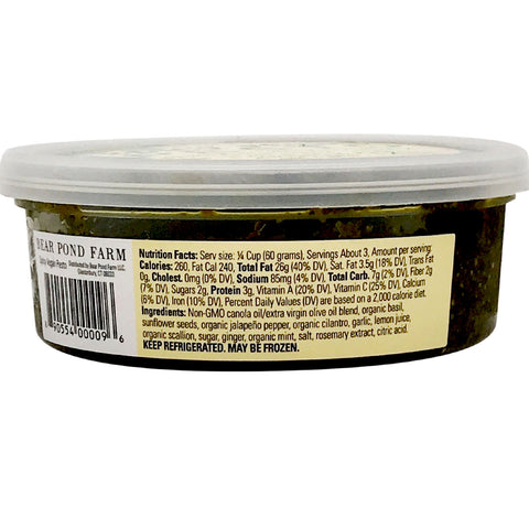 Bear Pond Farm Vegan Spicy Pesto Sauce -  6.3 oz.