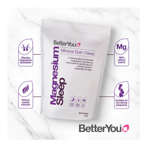 BetterYou Magnesium Sleep Mineral Bath Flakes - 2.3 lb