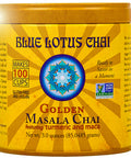 Blue Lotus Chai Golden Masala Chai featuring Turmeric and Maca