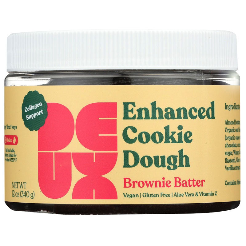 DEUX Enhanced Cookie Dough Brownie Batter Collagen Boost Support - 12 oz.