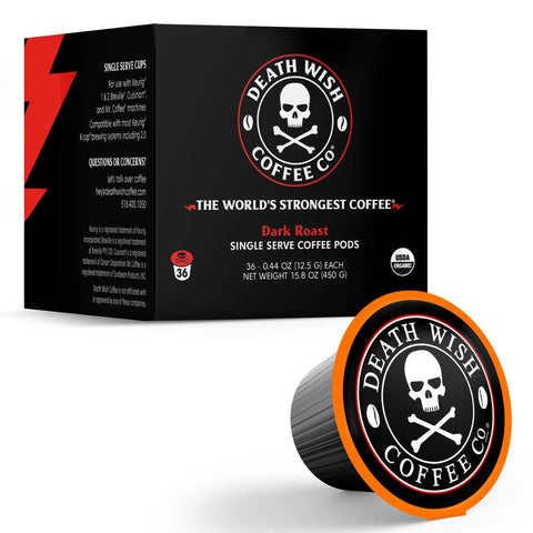 Death Wish Coffee Dark Roast Death Cups - 36 cp. Deathwish Coffee | Death Wish Coffee K Cups | Death Wish Coffee Company | Death Wish K Cups