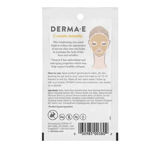 Derma-E Vitamin C Brightening Bentonite Clay Mask Tumeric & Kale