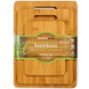 Diamond Home Bamboo Cutting Board Set - 3 Pcs.