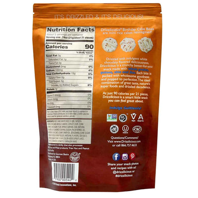 Drizzilicious Mini Rice Cakes Birthday Cake Bites - 4 oz.