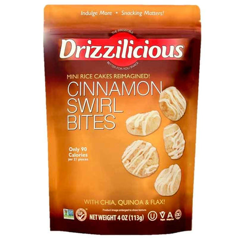 Drizzilicious Rice Cakes | Drizzilicious Cinnamon Swirl Bites