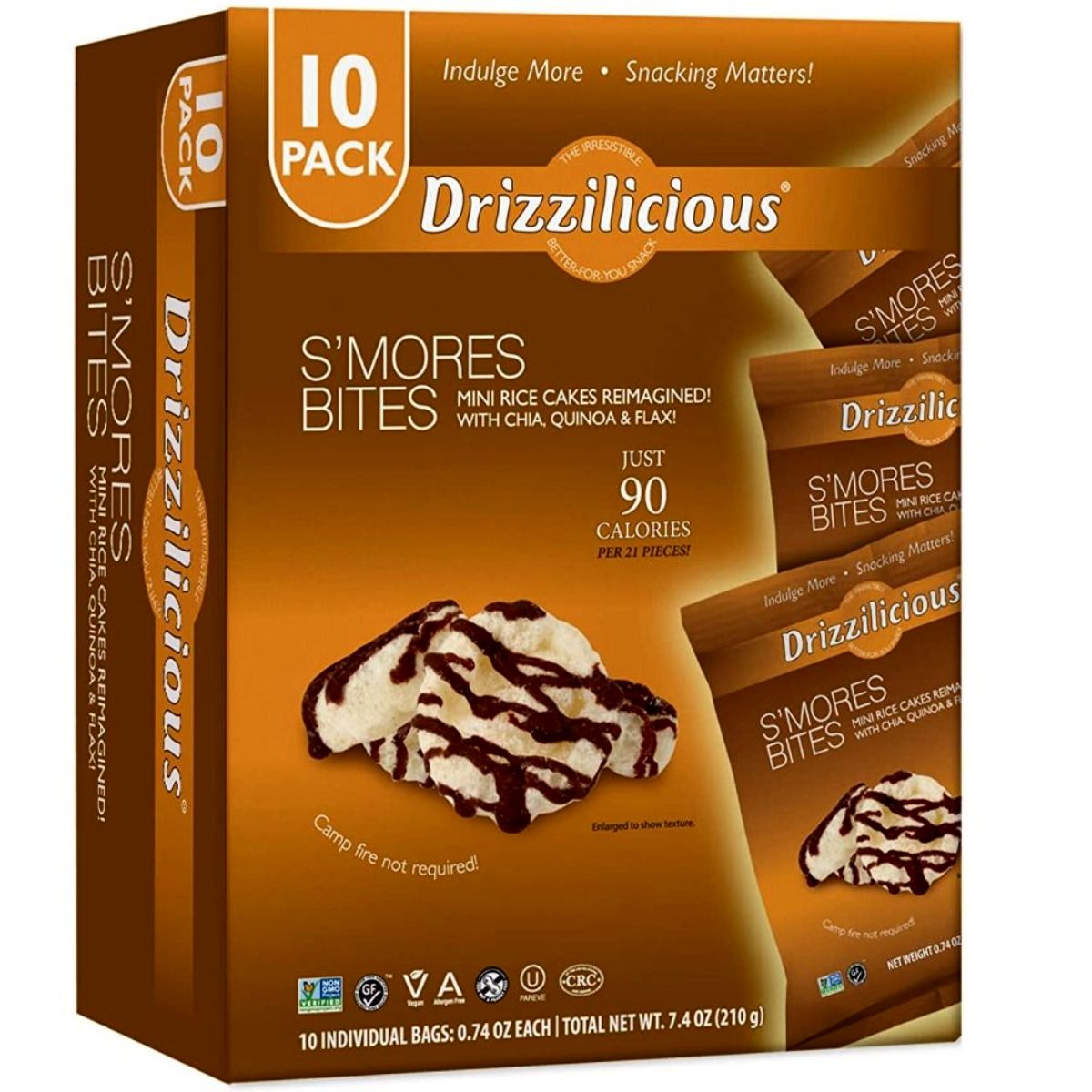 Drizzilicious Mini Rice Cakes S'mores Bites - 10 pk/0.74oz.