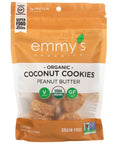 Emmy's Organic Coconut Cookies Peanut Butter - 6 oz. Emmys Peanut Butter Cookies | Emmy's Organic Coconut Cookies | Emmys Coconut Cookies |  emmys coconut cookies peanut butter