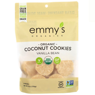 Emmy's Organic Vanilla Bean Coconut Cookies - 6 oz.