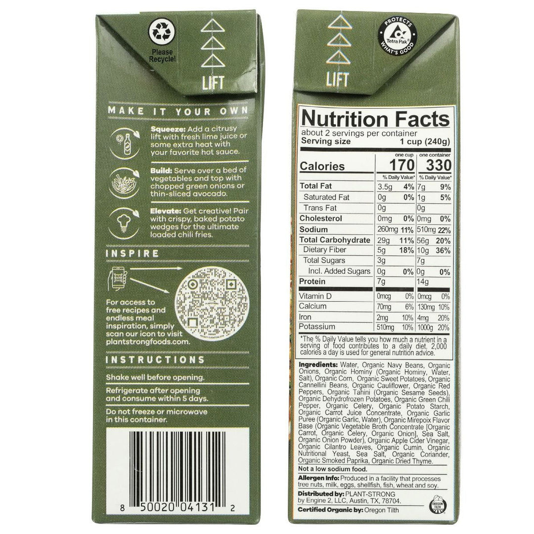 Engine2 Plantstrong White Bean Chili | Engine2 | Low Fat | Vegan Chili ...