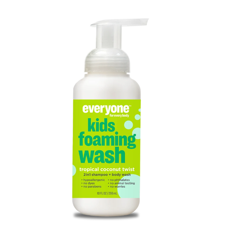 Everyone Kids Tropical Coconut Twist 2-in-1 Foaming Body Wash + Shampoo