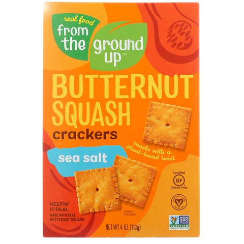 From The Ground Up Butternut Squash Sea Salt Crackers - 4 oz. | Vegan Black Market