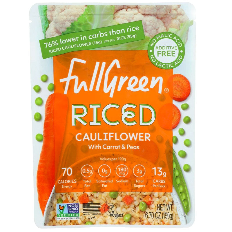 FullGreen Riced Cauliflower With Carrots And Peas - 6.7 oz.
